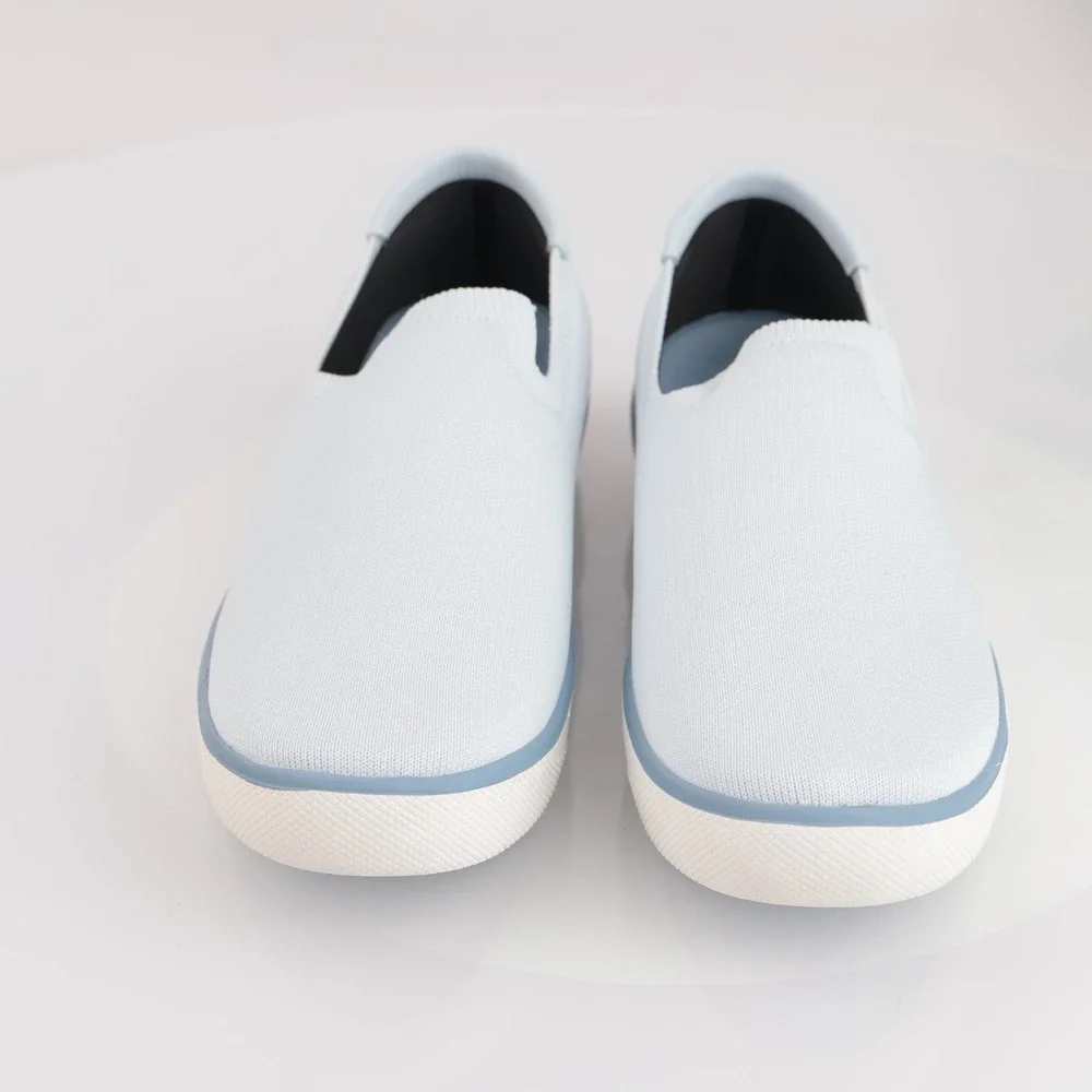 Vessi Mens Boardwalk Slip-On Shoes Size 9 Waterproof Daydream Blue Knit Sneakers